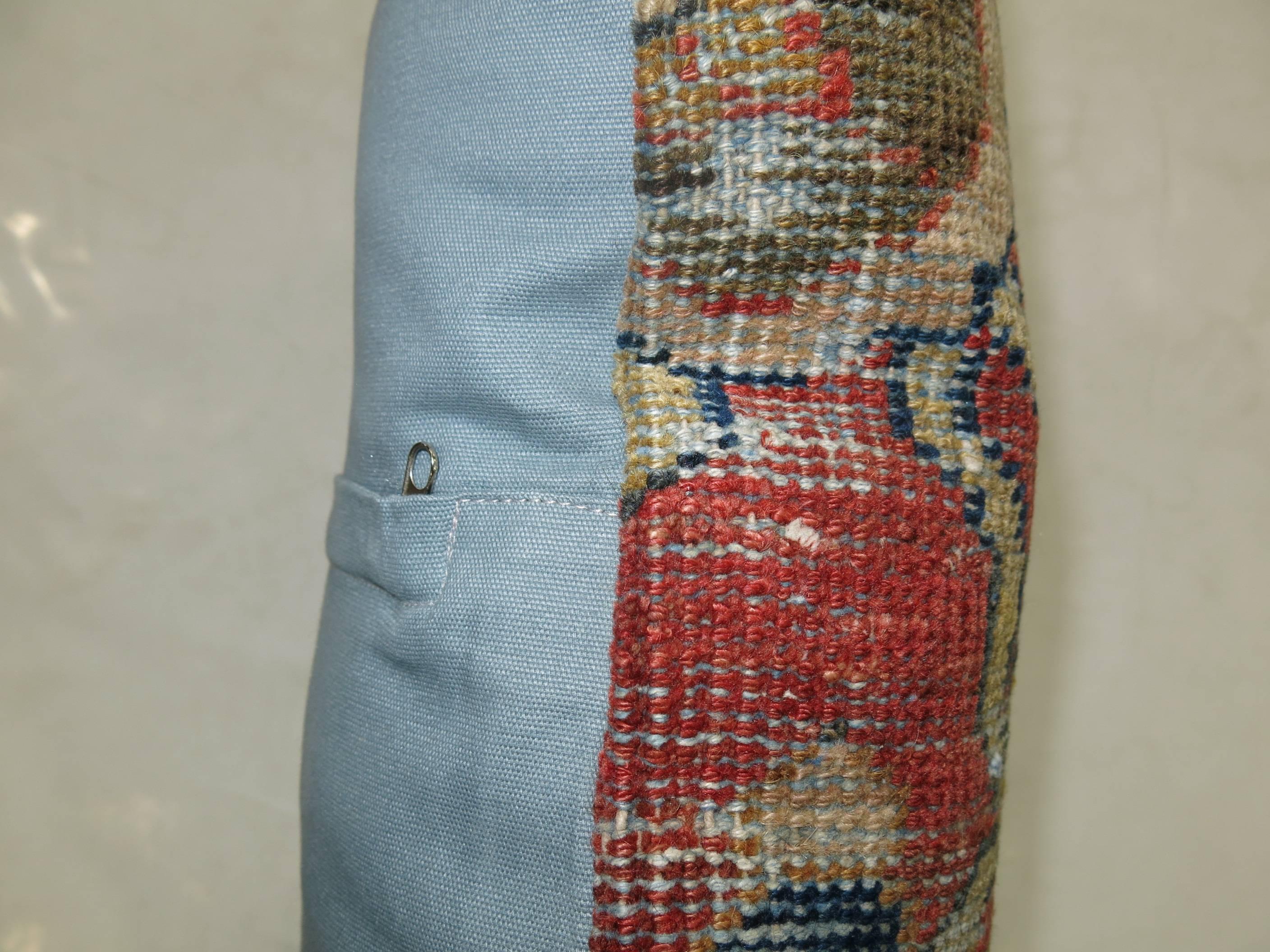 Shabby Chic Persian Mahal Bolster Rug Pillow For Sale at 1stdibs